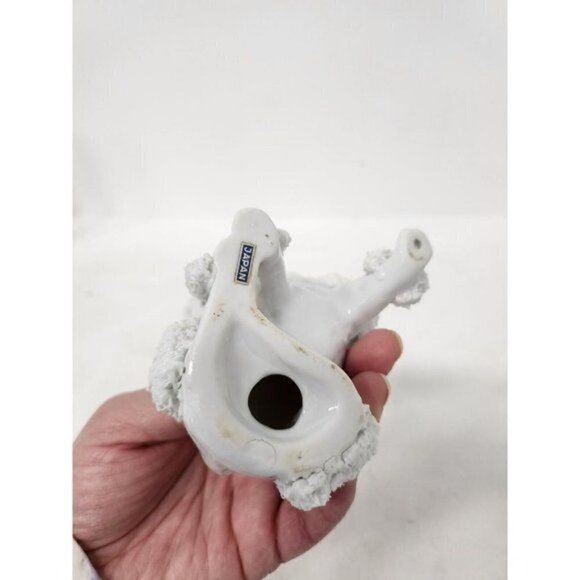 VTG 1950s Ceramic White Spaghetti Poodle Dog Figurine Japanese Rare Mid Century - Picture 8 of 10